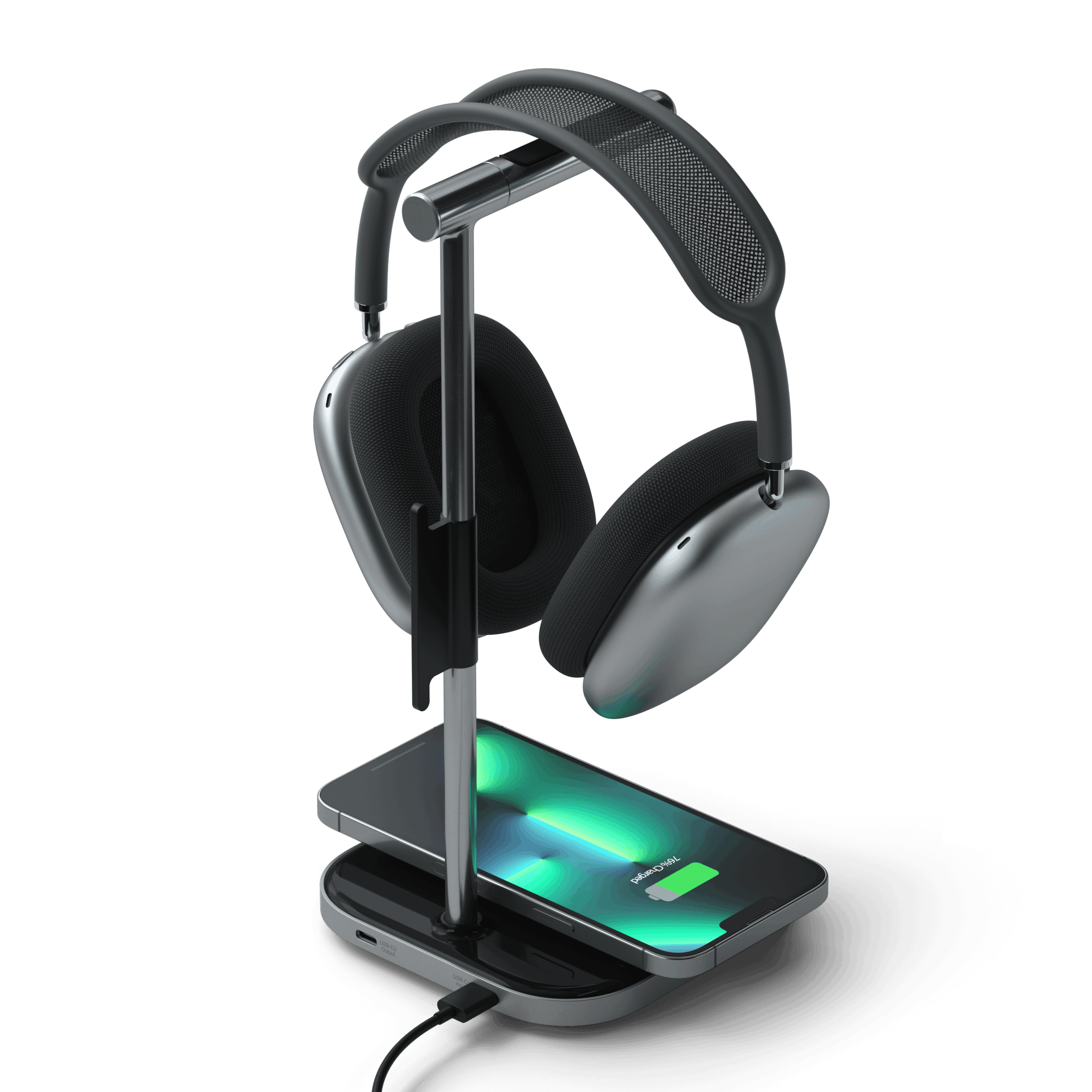 2-in-1 Headphone Stand with Wireless Charger - Image 2