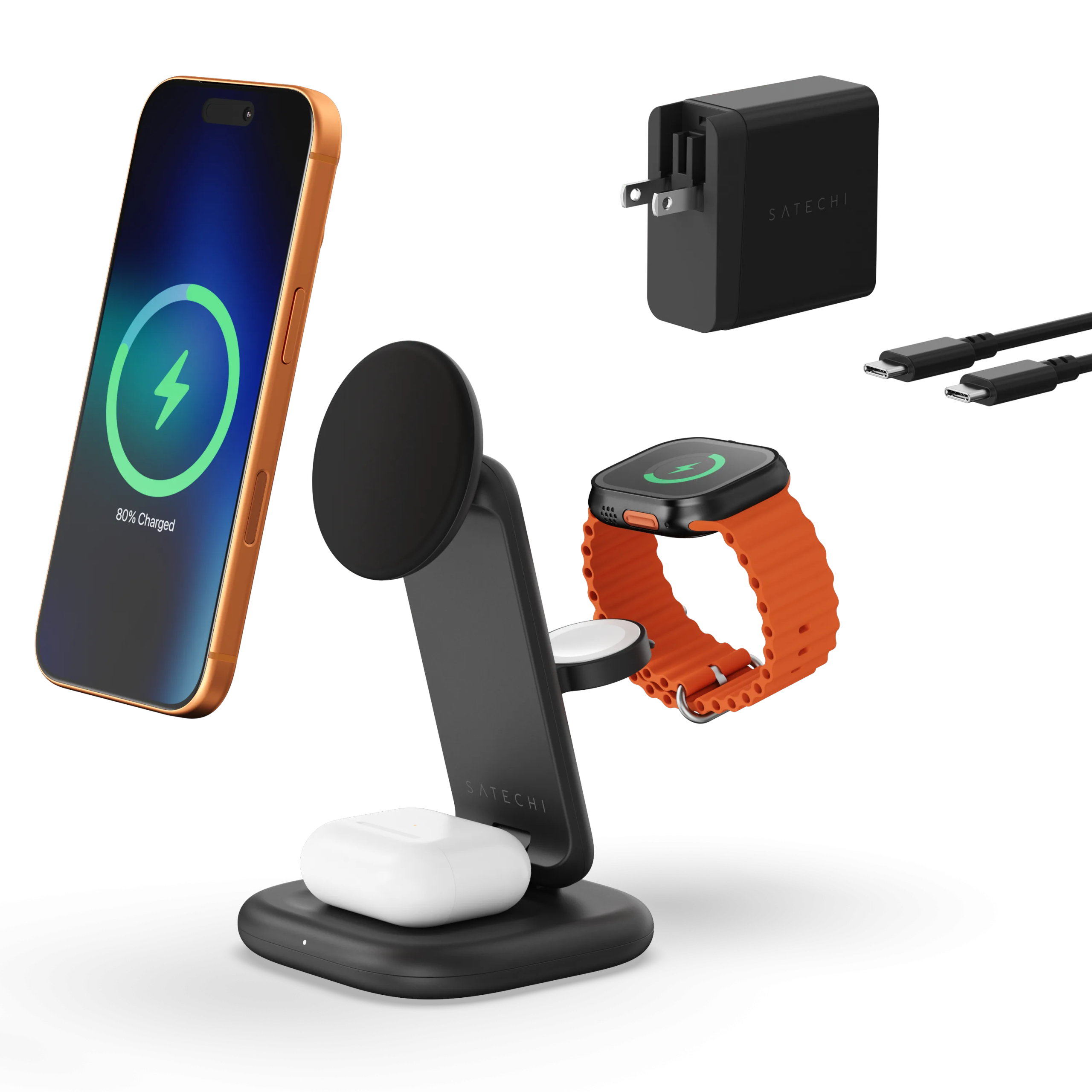 3-in-1 Foldable Wireless Charging Stand with Qi2 25W - Image 10