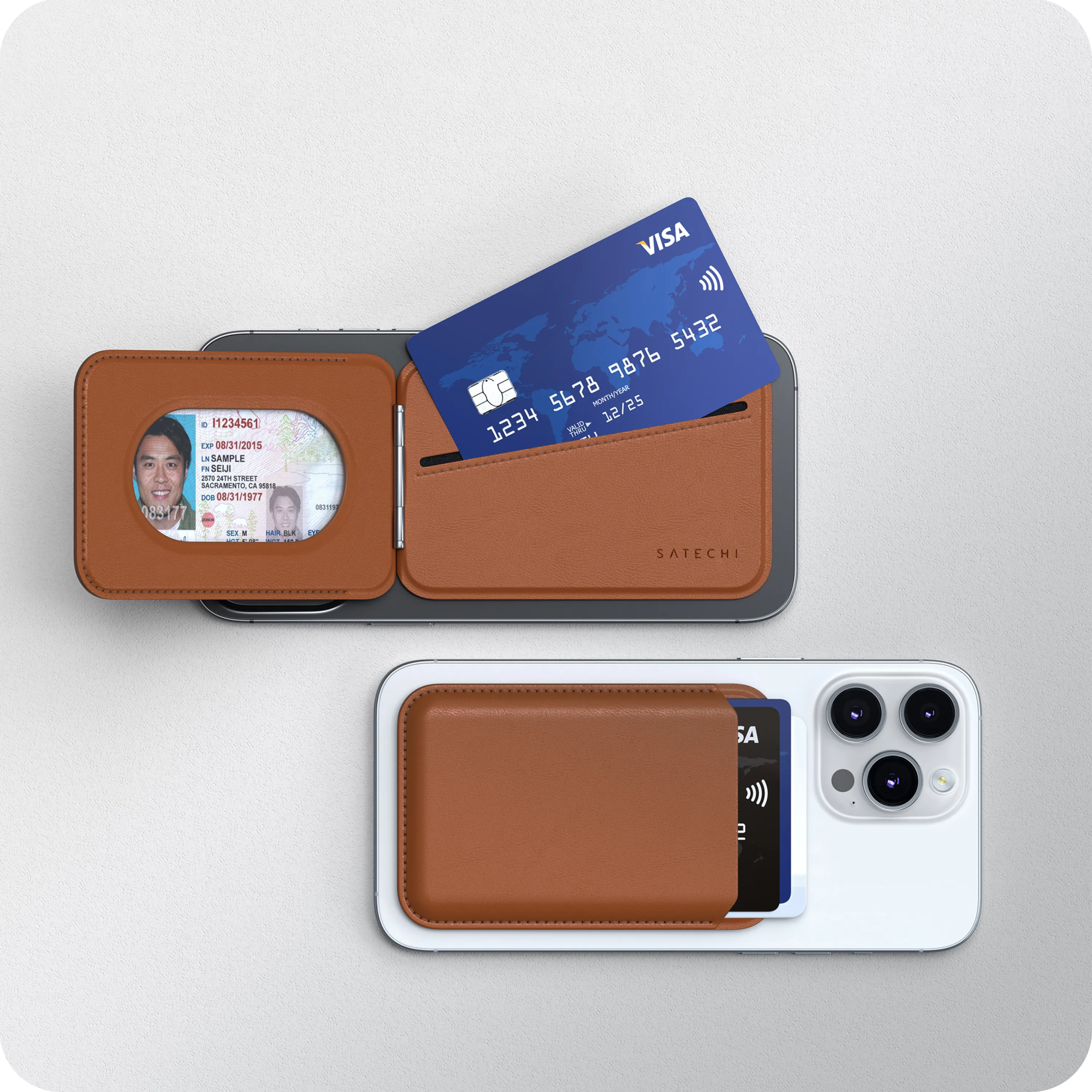 Vegan-Leather Magnetic Wallet Stand - Image 12